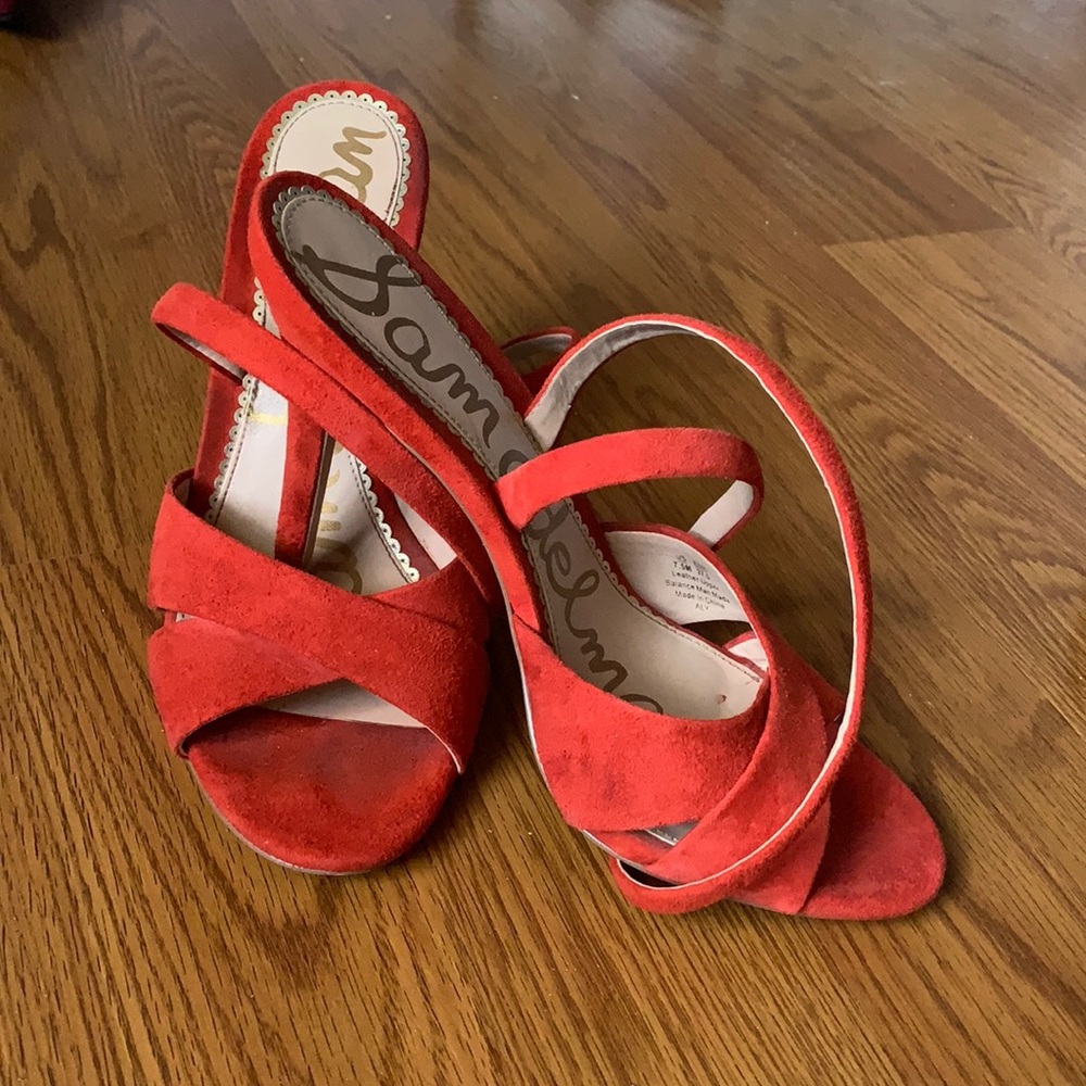 Orange Sam Edelman Strappy Heels